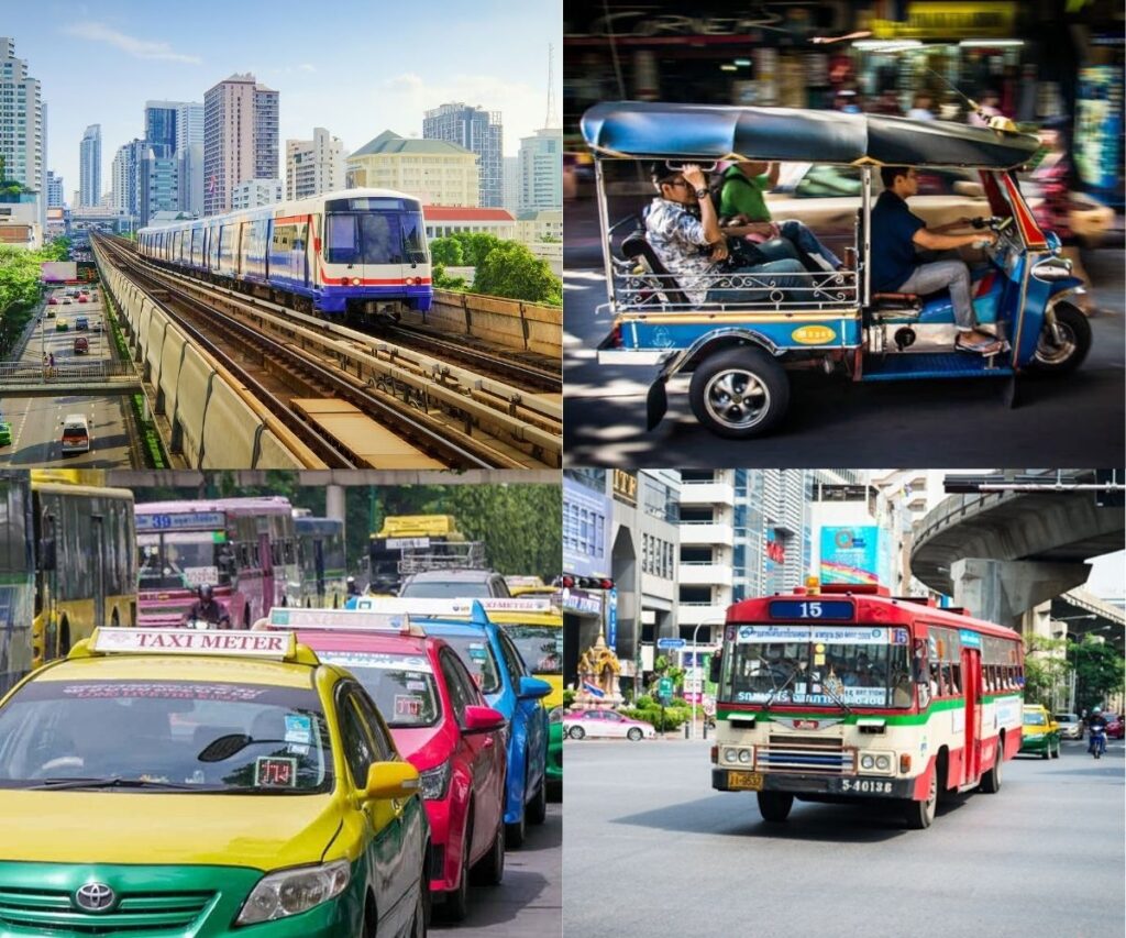 Các loại phương tiện khi di chuyển tại Thái Lan 