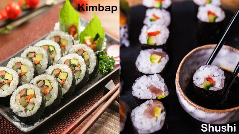 Sự khác nhau giữa Sushi và kimbap 